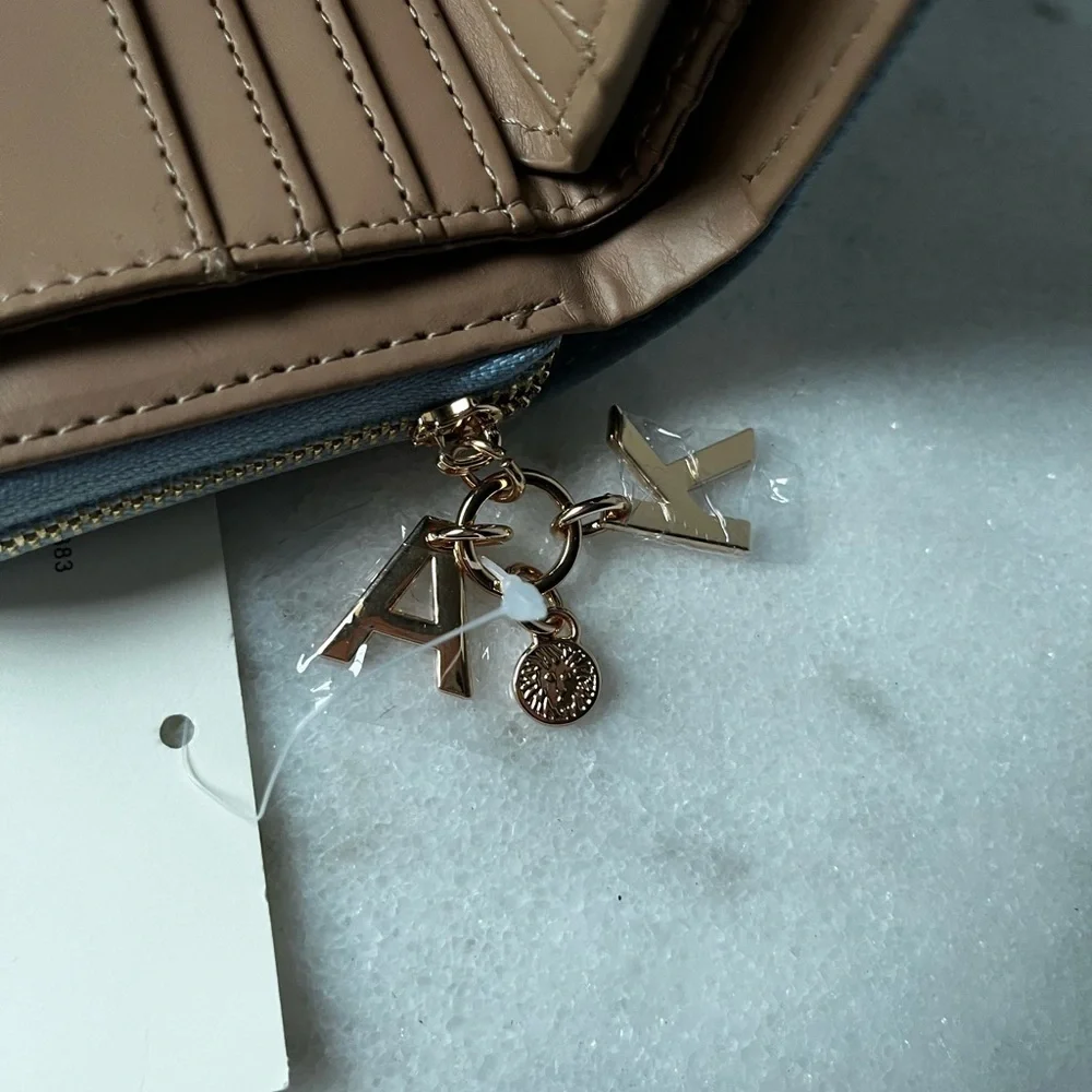 Anne Klein Light Blue and Tan Wallet